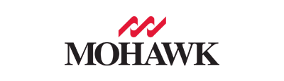 Mohawk logo with red stylized shape.
