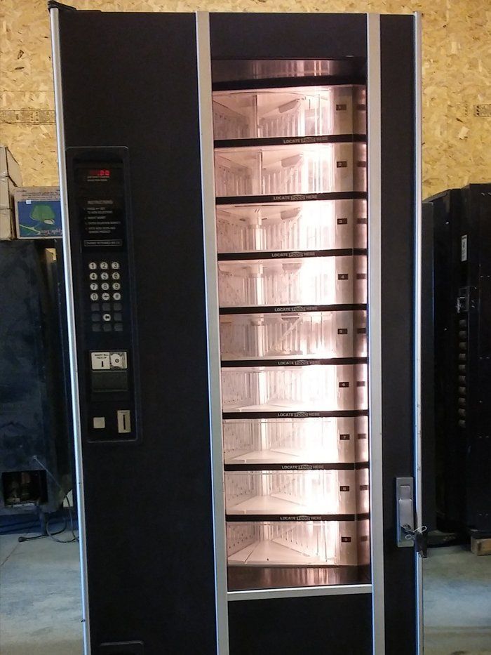A vending machine with a display that says ' a ' on it