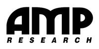 Black and white AMP Research logo. The letters 