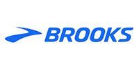 Brooks logo: blue curved arrow beside the word