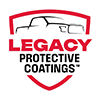Logo: Red shield with outline of truck, "LEGACY PROTECTIVE COATINGS" in red and white text.