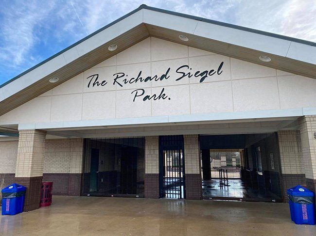 Clean commercial building exterior