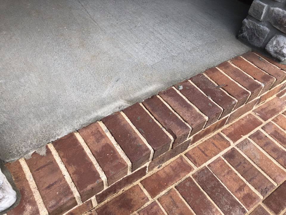 Clean concrete steps