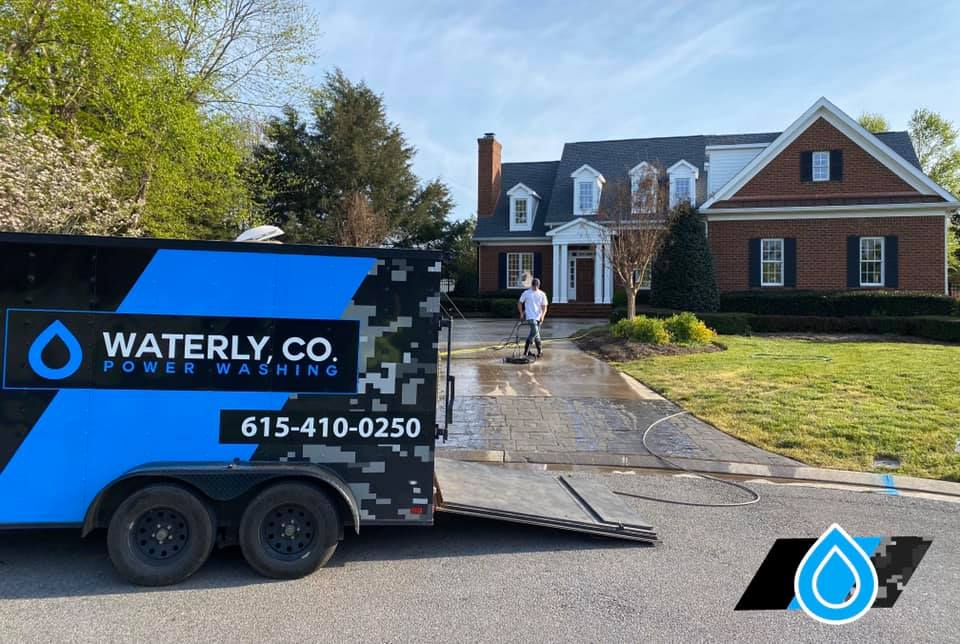 Company truck and house