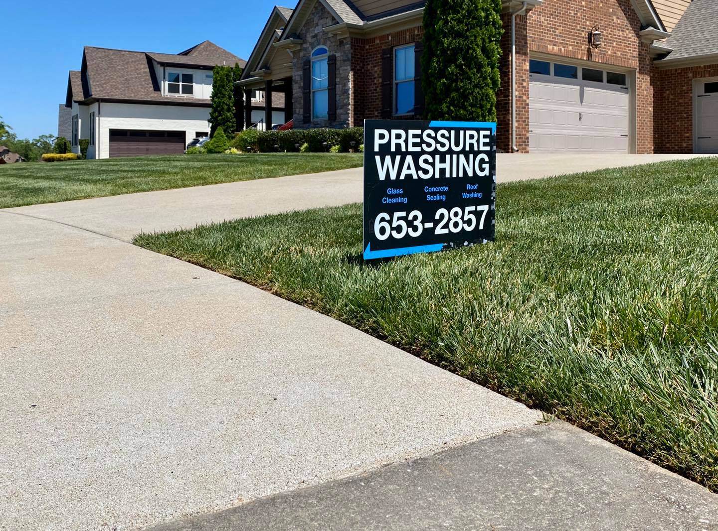 Waterly pressure washing sign