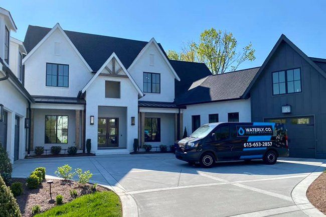 Beautiful house and company truck