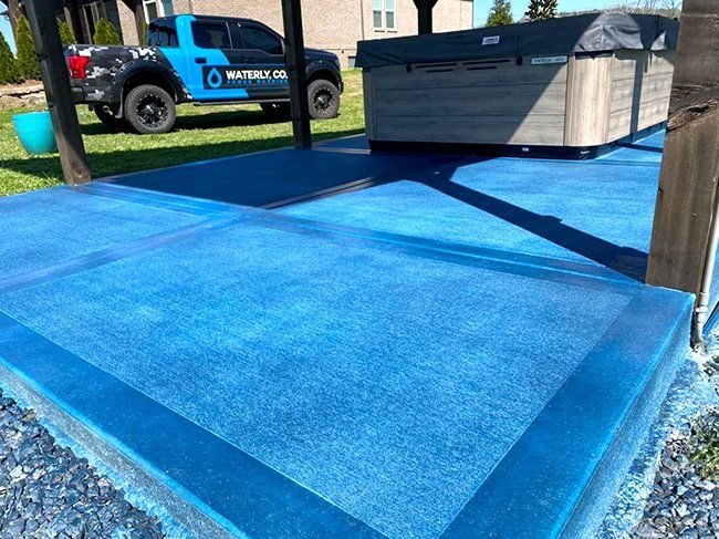 Newly cleaned concrete