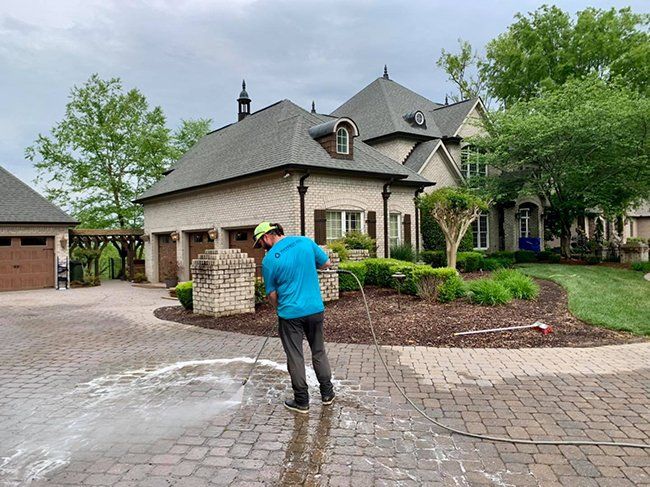 Concrete pressure washing
