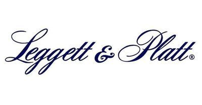 Leggett & Platt logo in navy script.