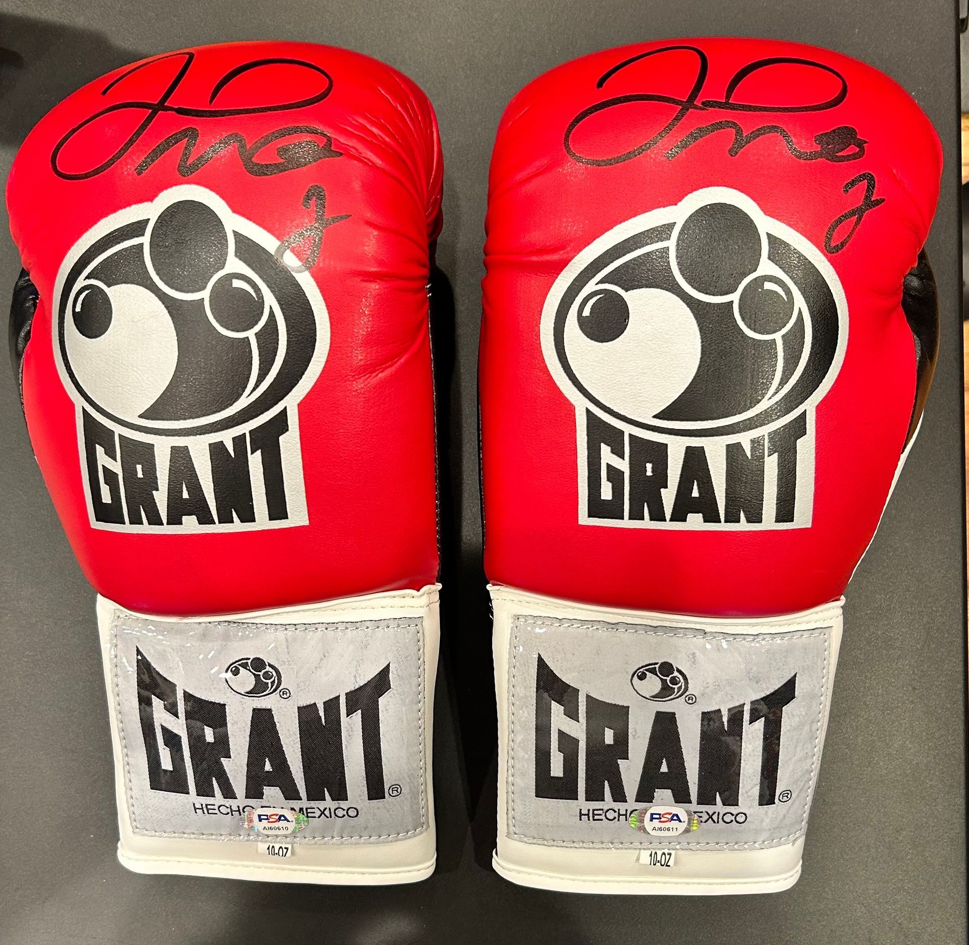 Signed boxing gloves