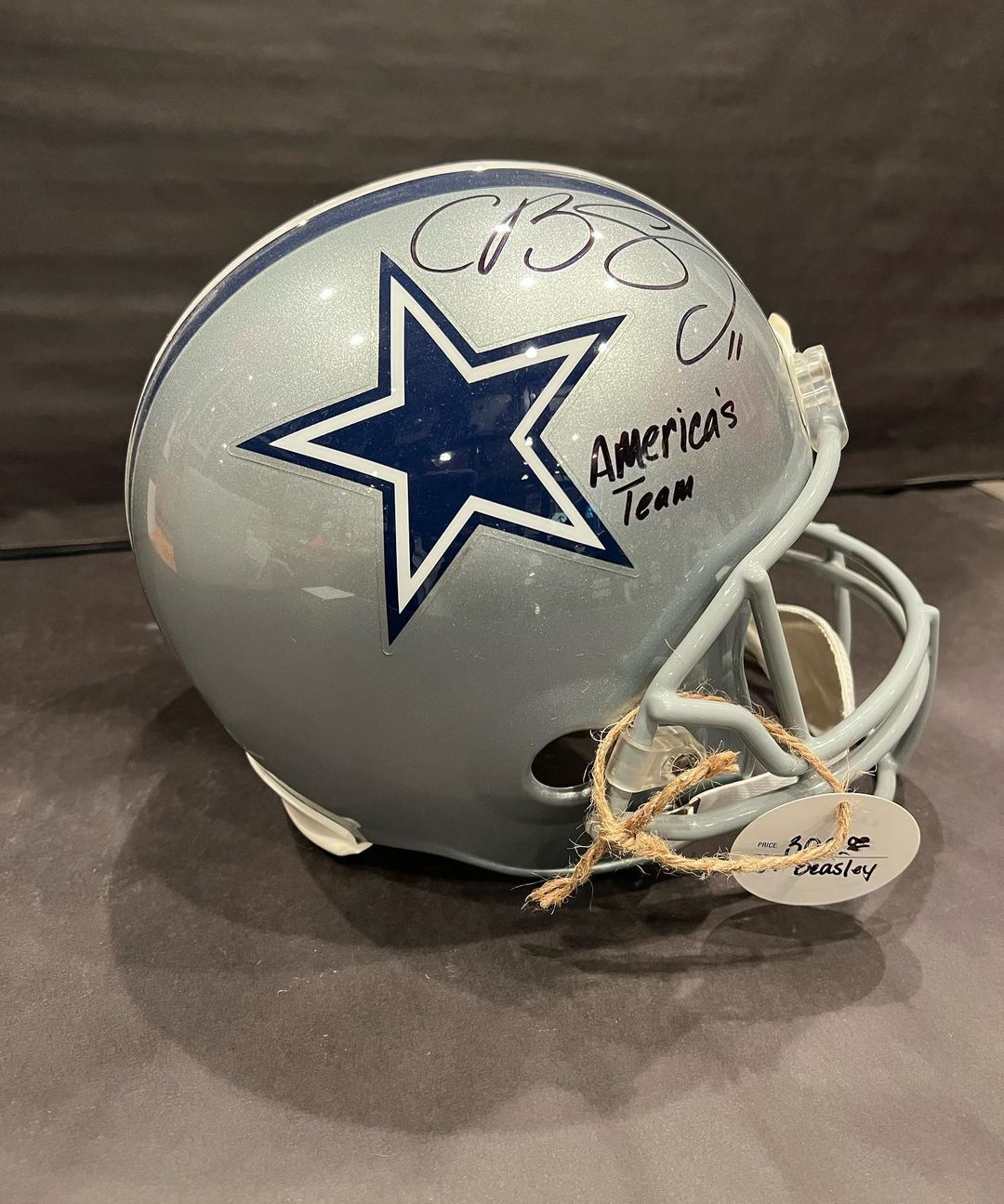 Football signed helmet