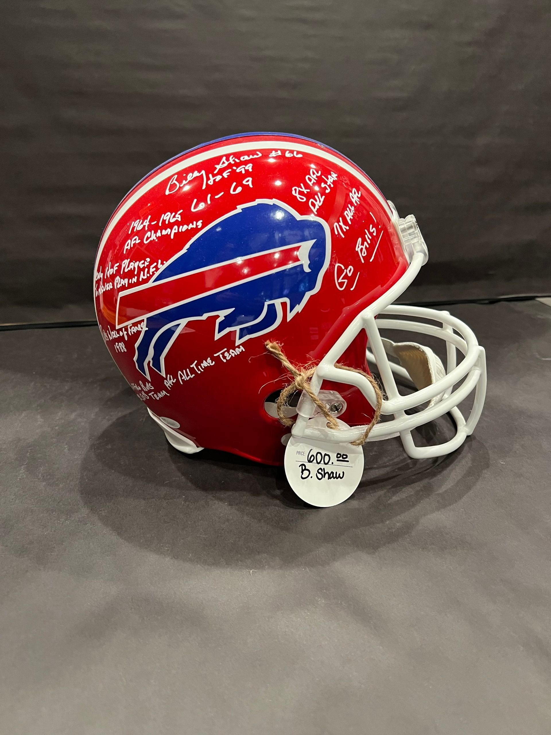 Football signed helmet