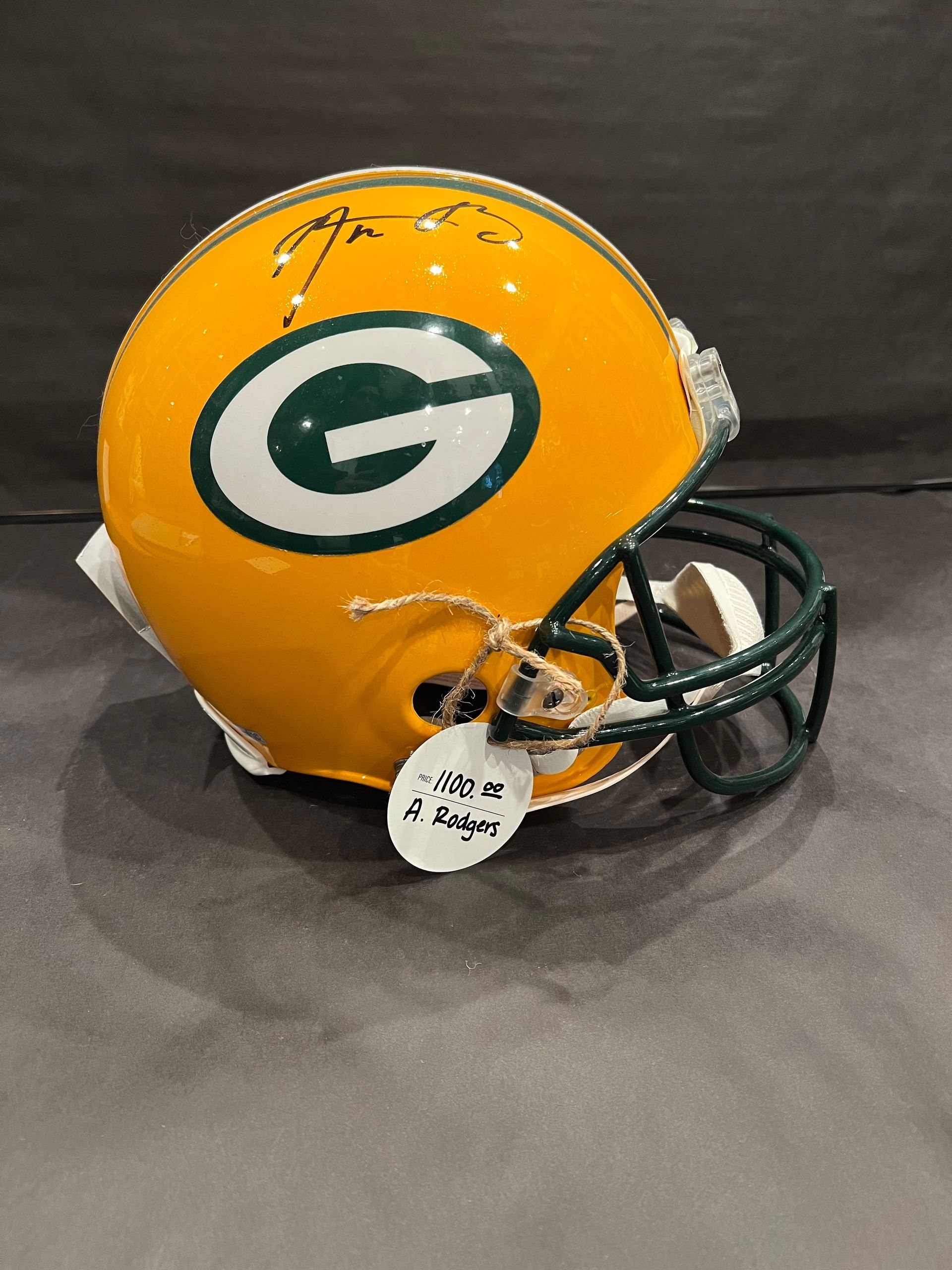 Football signed helmet