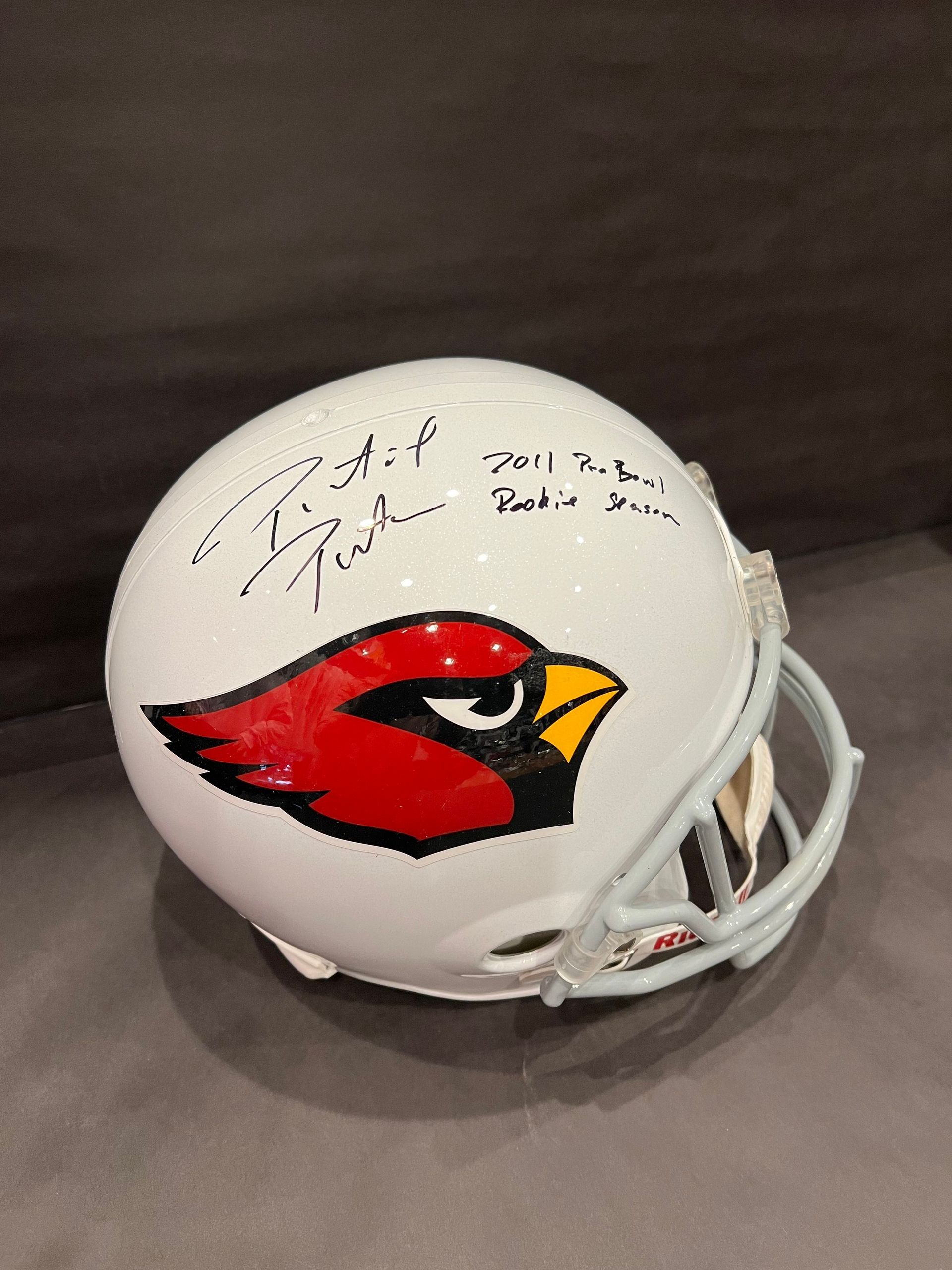 Football signed helmet