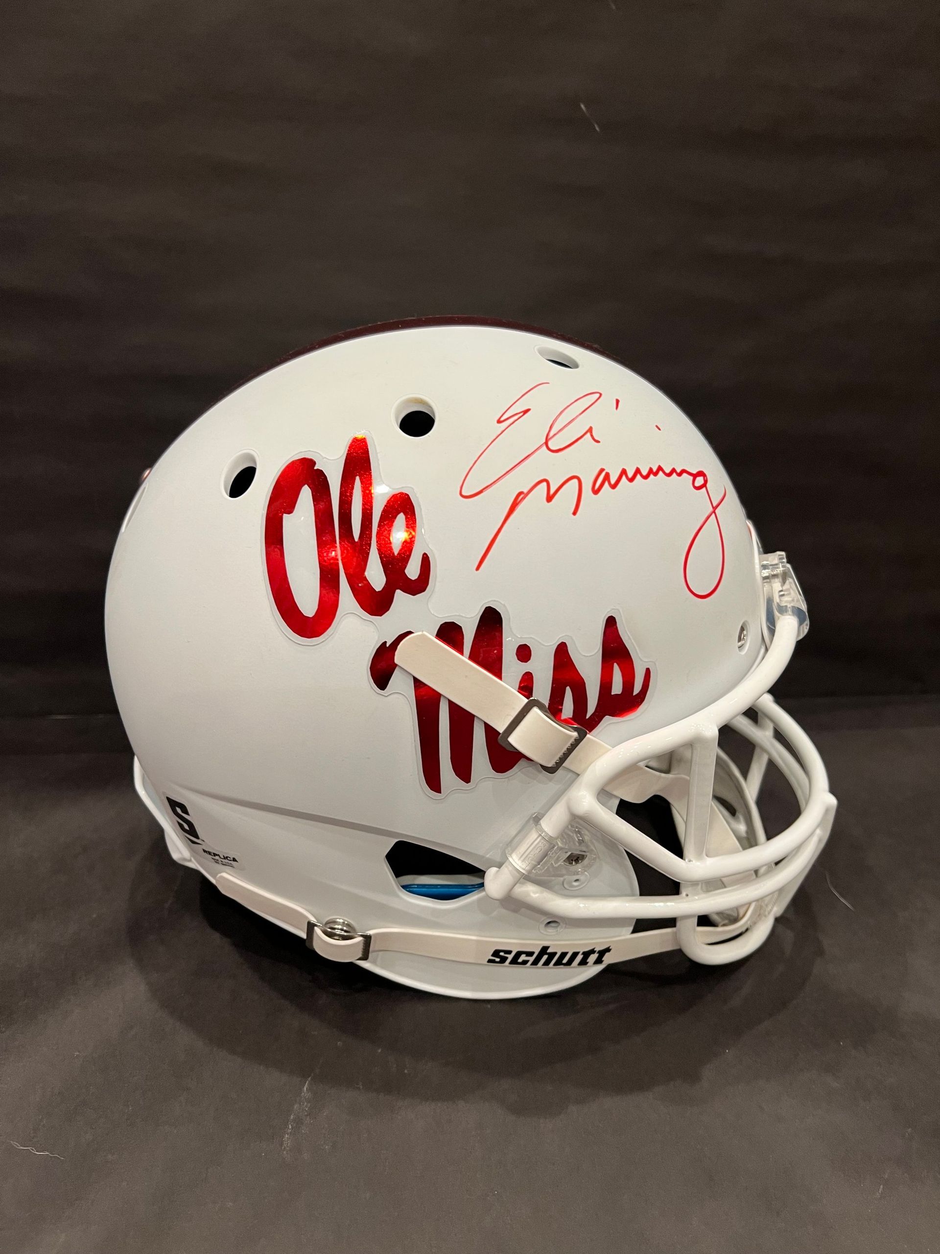 Football signed helmet