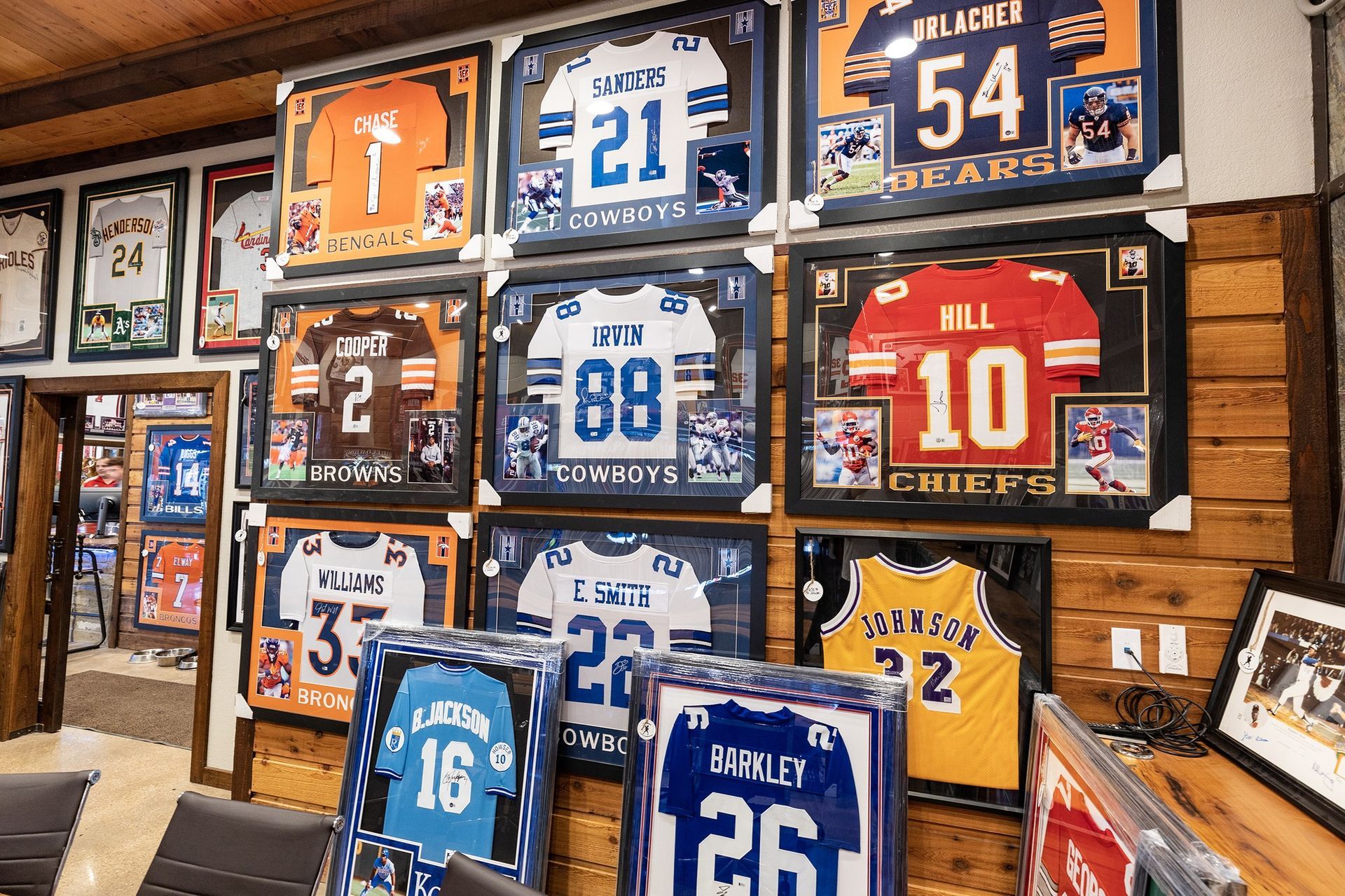 Framed jerseys