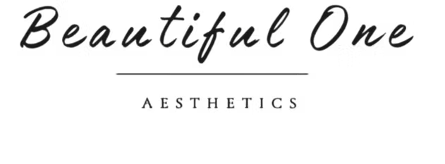 Beautiful One Aesthetics logo in black script and serif text on a white background