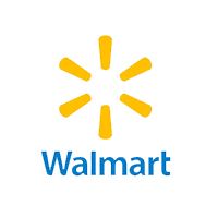 Walmart logo with blue wordmark and yellow spark symbol on a white background