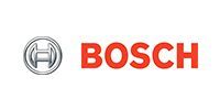 Bosch logo with silver circular emblem and red wordmark on a white background