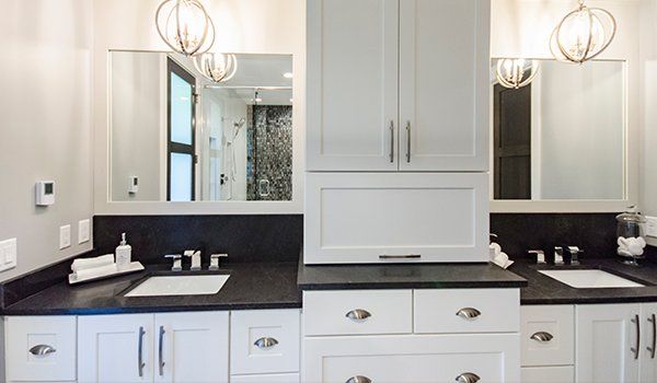 White cabinets