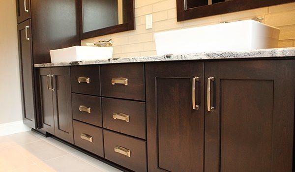Black cabinets