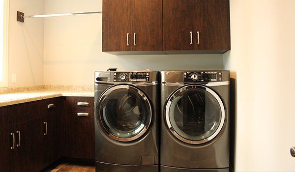 Washing machine in laundry room
