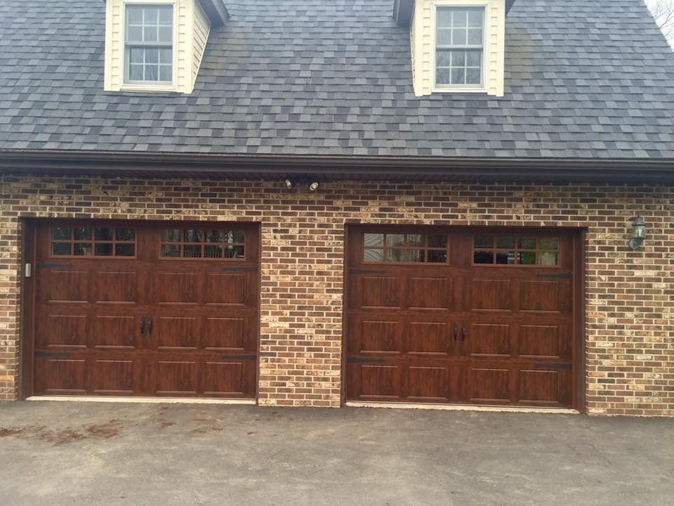 maroon garage door