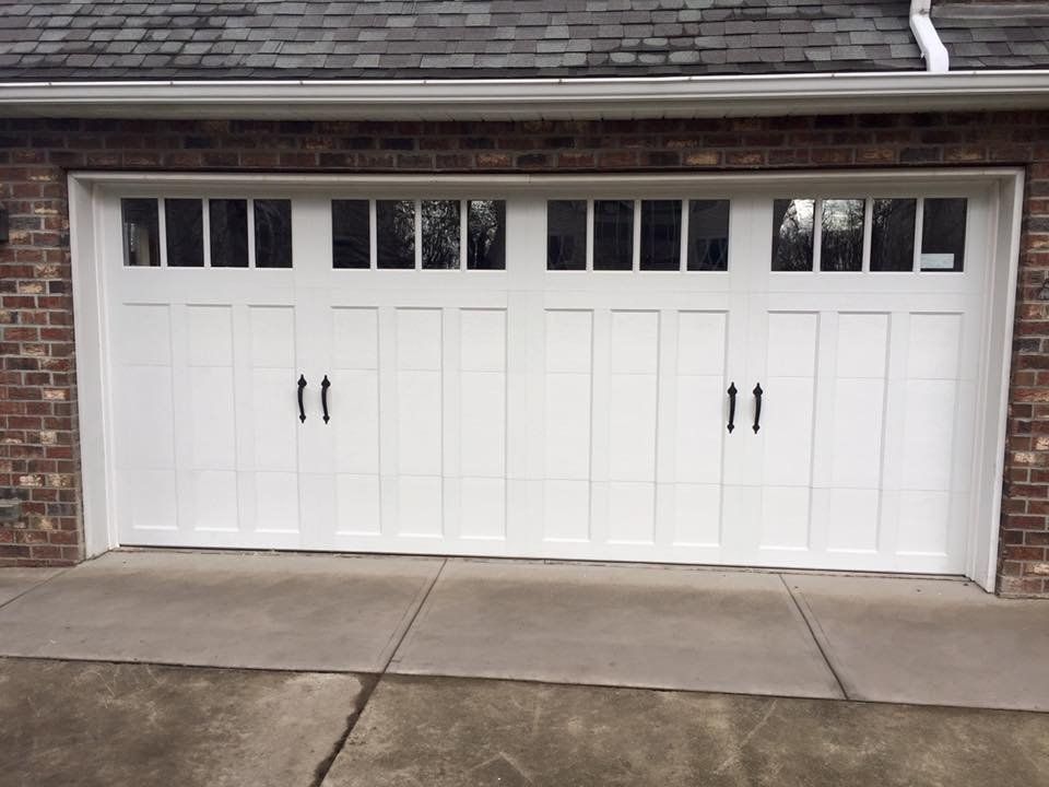 white garage Door