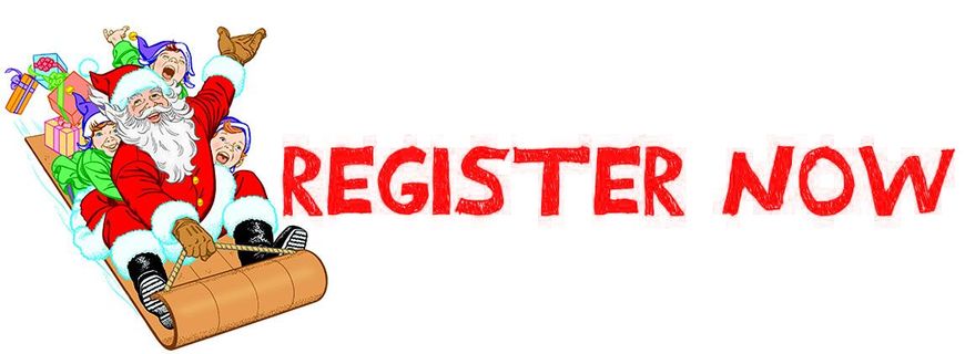Christmas themed: REGISTER NOW heading