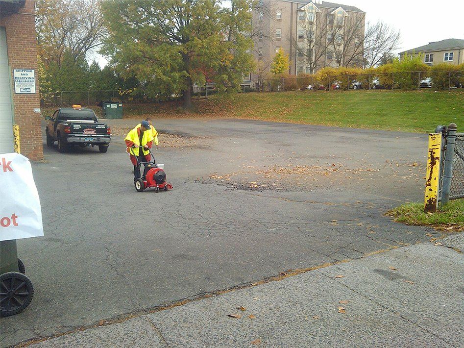 Commercial parking lot.