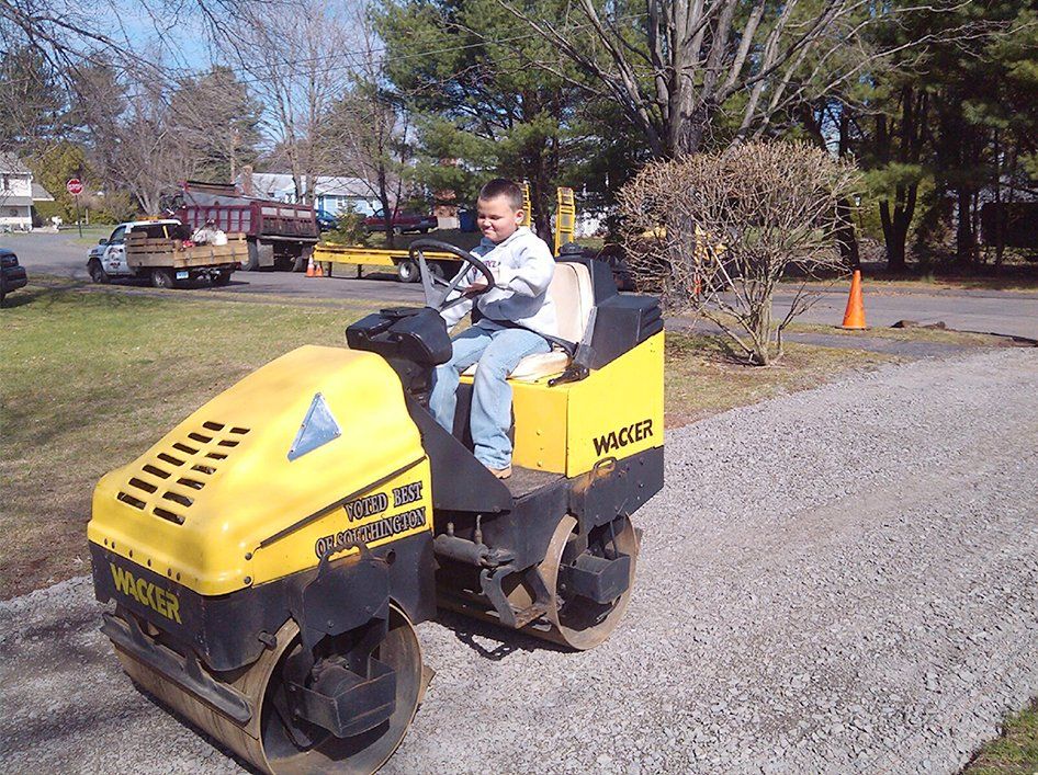 Residential driveway.