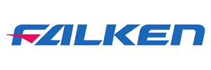 Falken logo in blue and magenta on a white background