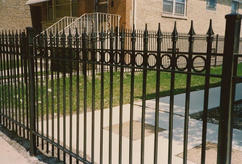 Ornamental iron fencing