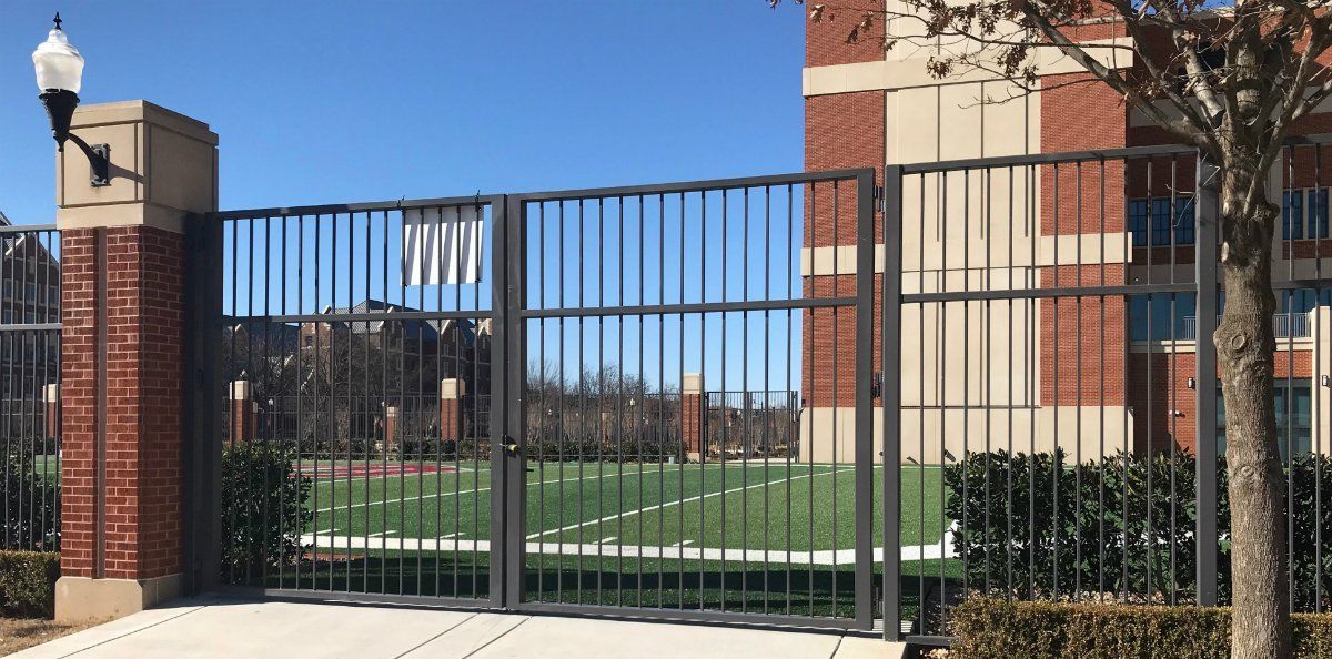 Ornamental iron fencing