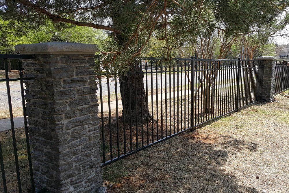 Ornamental iron fencing
