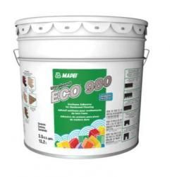 A white bucket with a green label that says eco 980 on it.