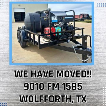 We have moved ! 9010 FM 1585 Wolfforth, TX
