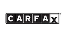 A black and white logo for carfax on a white background.