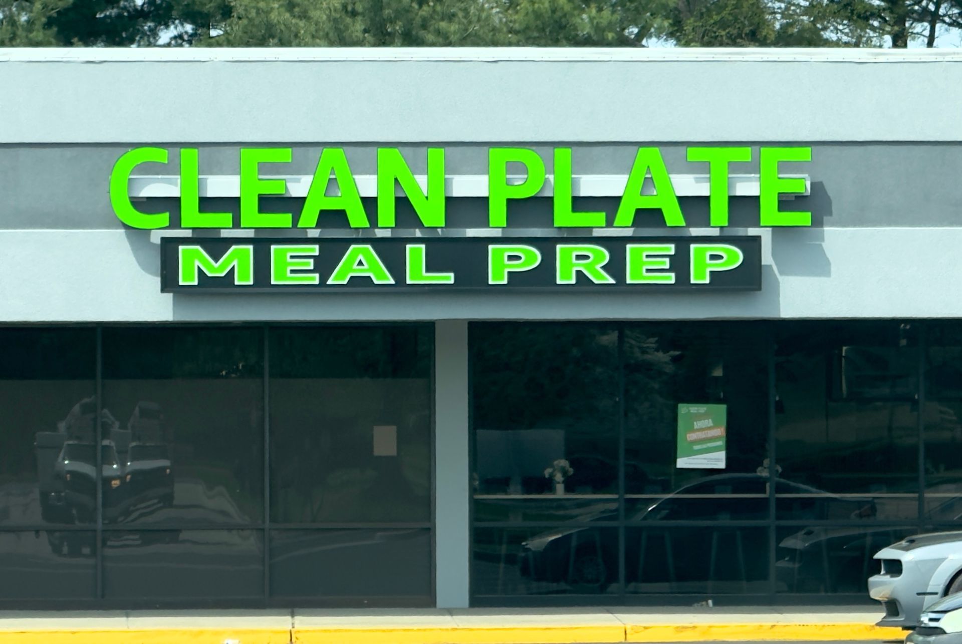 The front of a clean plate meal prep restaurant