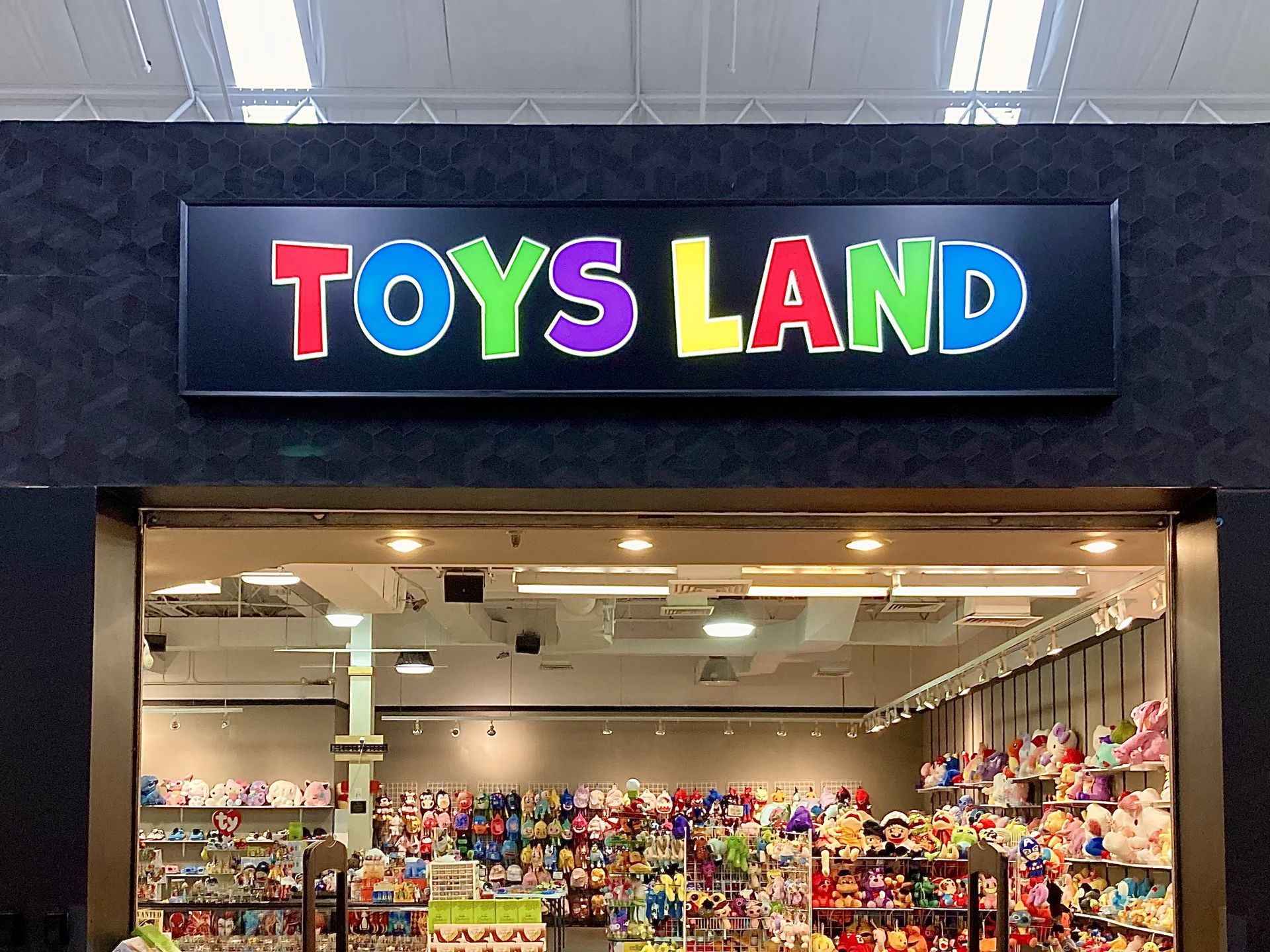 A toys land store is filled with lots of toys