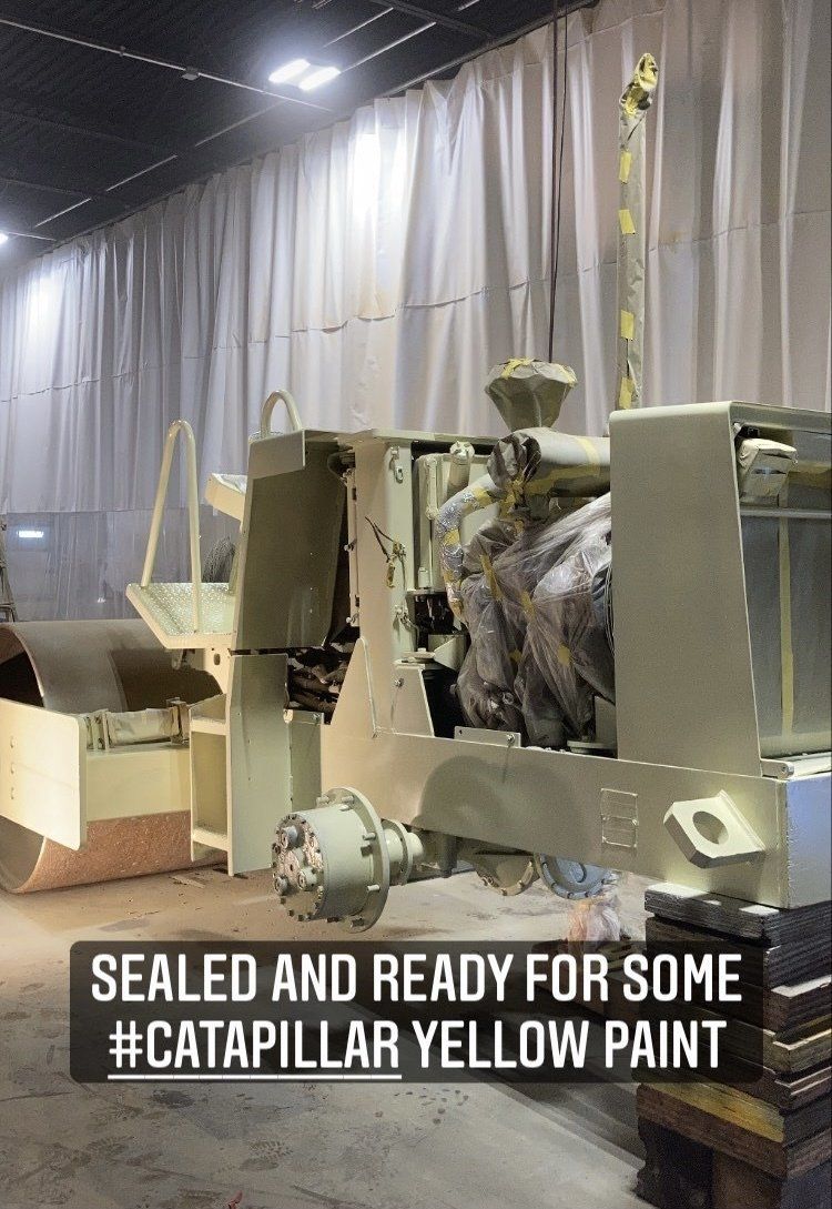Heavy equipment paint job