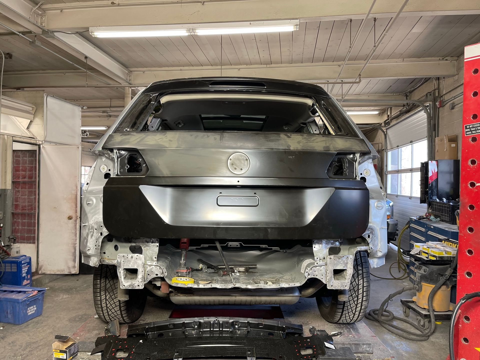 collision repair rear view