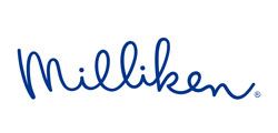 Milliken logo in blue cursive on a white background
