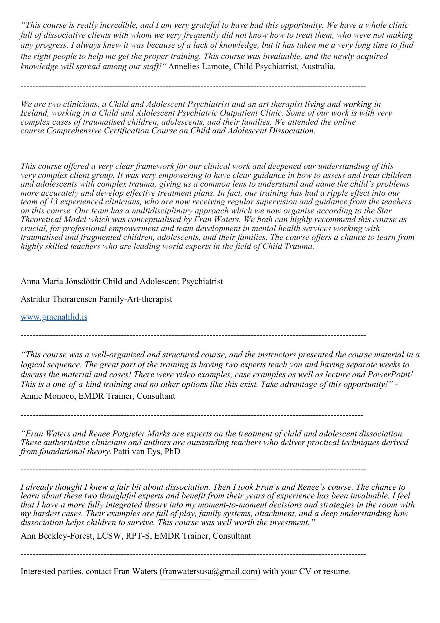 Read some of our testimonials from the past cohort !