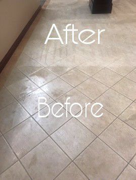 Comparison of a tiled floor; 