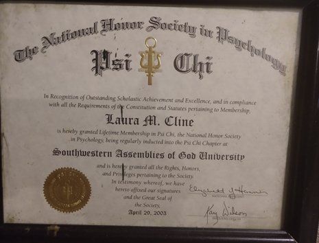 Laura M. Cline Certification and Recognition