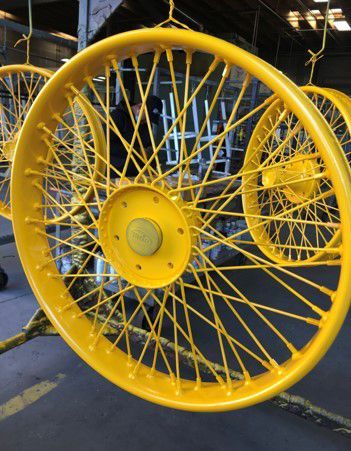 yellow wheel powder coating