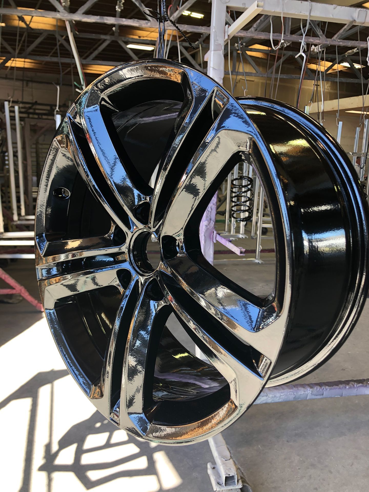 black wheel mags powder coat