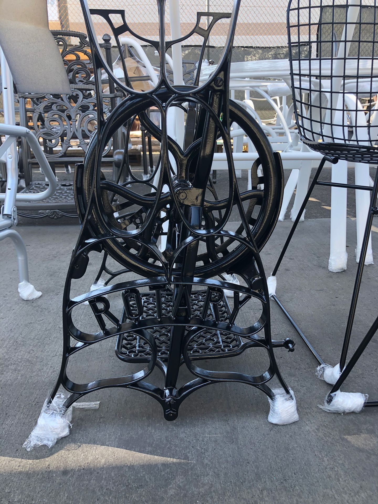 black chair powder coat