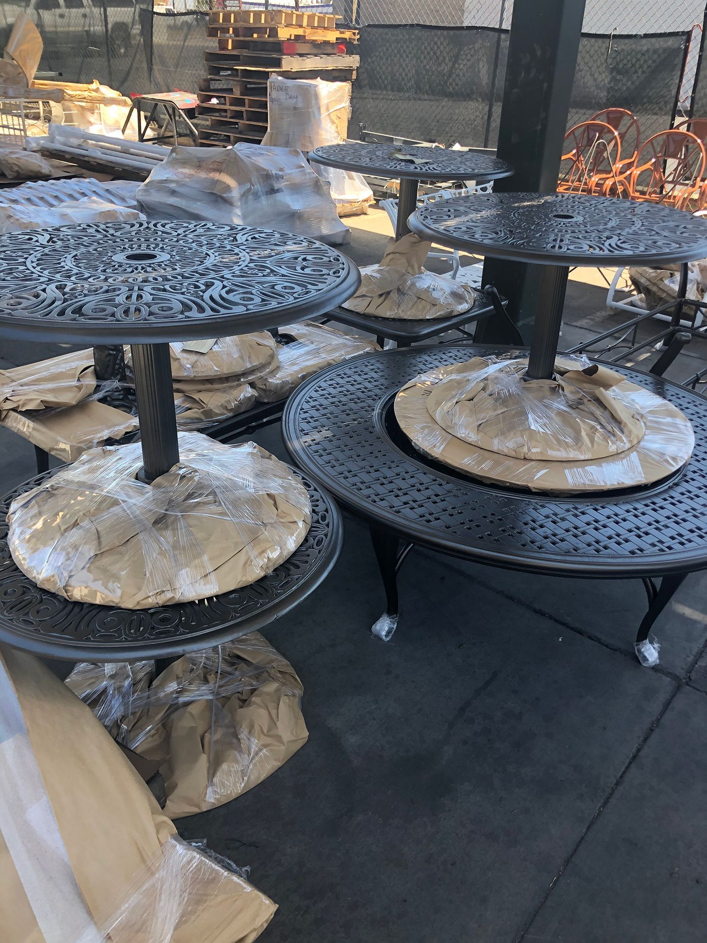 patio tables powder coat